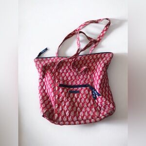 Vera Bradley Red and White Patterned Tote